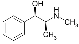 Cấu trúc hóa học của ephedrin, một ancaloit